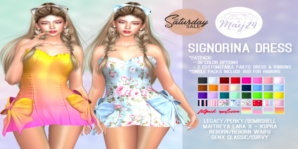 Signorina Dress - GenX/Inithium/Legacy/MaitreyaX/Reborn/+mods	&lt;a href=&quot;http://maps.secondlife.com/secondlife/Highway%20Star/144/134/23&quot;&gt;Teleport&lt;/a&gt;