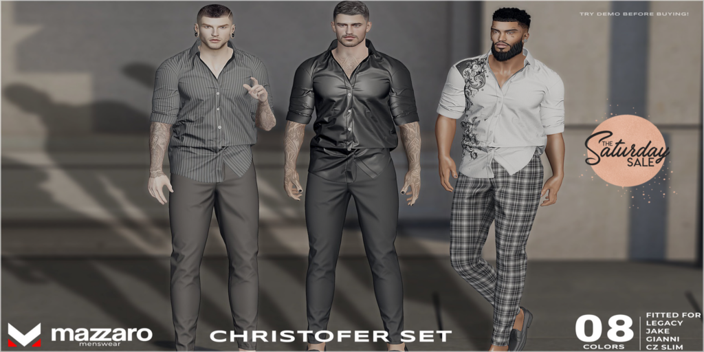 Christofer Set - CZ Slim/Gianni/Jake/Legacy	&lt;a href=&quot;http://maps.secondlife.com/secondlife/Heartbreak/131/129/166&quot;&gt;Teleport&lt;/a&gt;