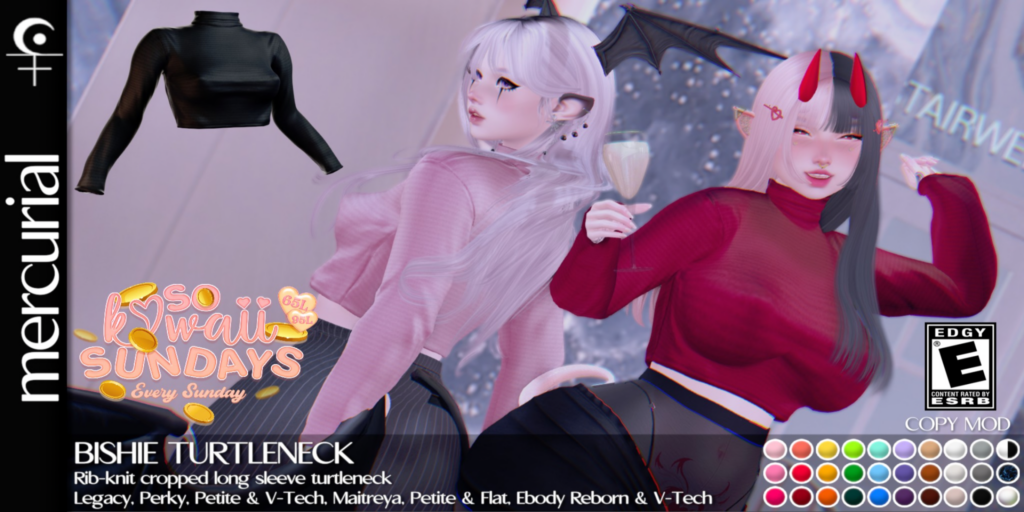 Bishie Turtleneck - Legacy/Maitreya/Reborn/+mods	&lt;a href=&quot;http://maps.secondlife.com/secondlife/Embrace%20the%20Ocean/111/171/1096&quot;&gt;Teleport&lt;/a&gt;