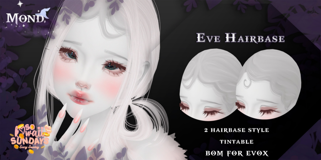 Eve Hairbase - EvoX	&lt;a href=&quot;http://maps.secondlife.com/secondlife/Crocus%20Island/47/44/25&quot;&gt;Teleport&lt;/a&gt;