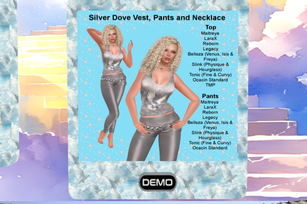 Silver Dove Outfit - See Ad For Fits, L$150