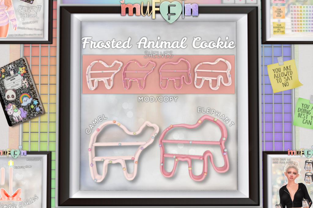 Frosted Animal Cookie Shelves, L$199