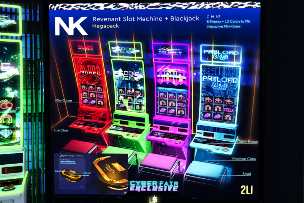 Revenant Slot Machines + Blackjack Table, L$200 each/L$800 FP