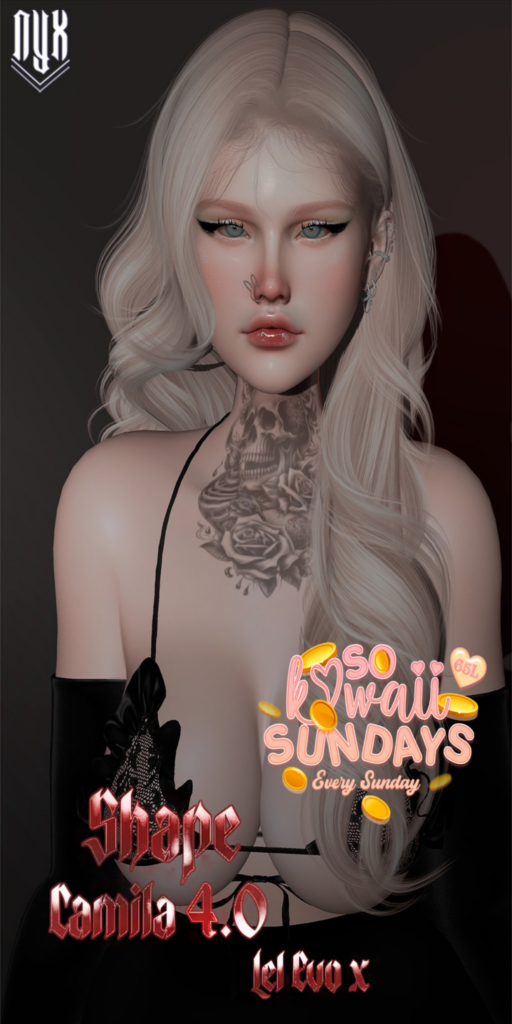 Camila Shape - EvoX Camila	&lt;a href=&quot;https://maps.secondlife.com/secondlife/Northwich%20Land/145/23/3501&quot;&gt;Teleport&lt;/a&gt;