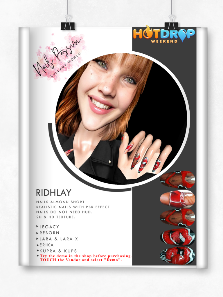 Ridhlay Nails - Inlithium/Erika/Legacy/MaitreyaX/Reborn/+mods