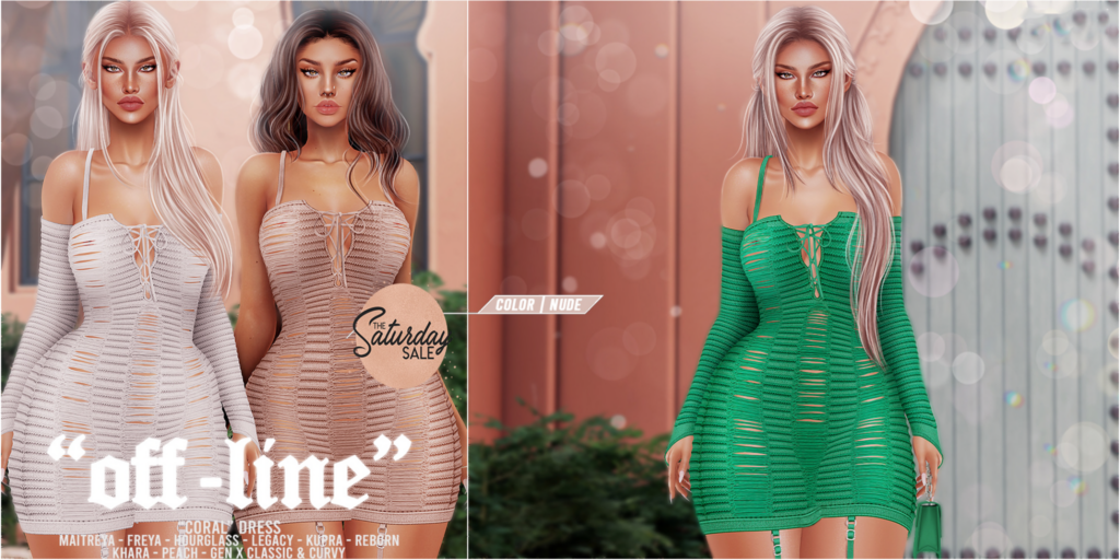 Coral Dress - Freya/GenX/Hourglass/Inithium/Legacy/Maitreya/Peach/Reborn	&lt;a href=&quot;https://maps.secondlife.com/secondlife/YUNG/96/129/1050&quot;&gt;Teleport&lt;/a&gt;