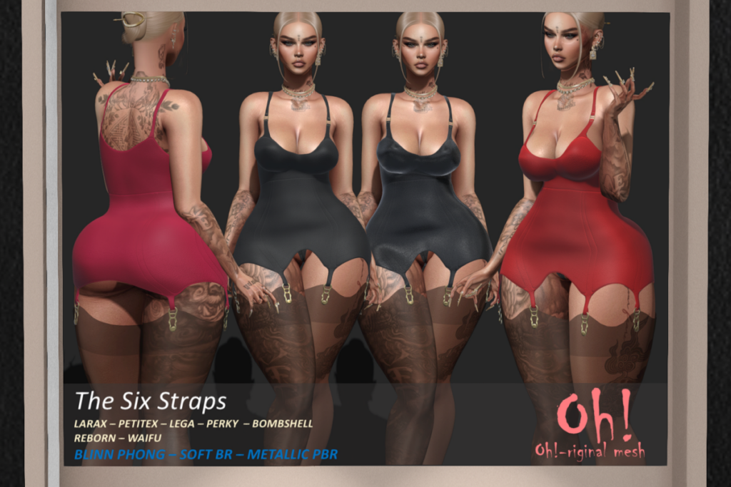 The Six Straps Dress - Legacy/MaitreyaX/Reborn/+mods, L$699 each/L$1999 FP