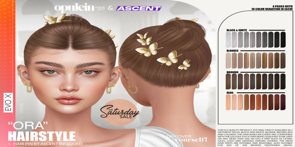 Ora Hairbase - EvoX	&lt;a href=&quot;http://maps.secondlife.com/secondlife/Peaceful%20Land/243/100/1001&quot;&gt;Teleport&lt;/a&gt;