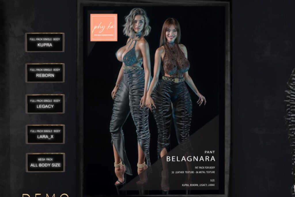 BelaGnara Pant - Inithium/Legacy/MaitreyaX/Reborn, L$499 each/L$1200 FP