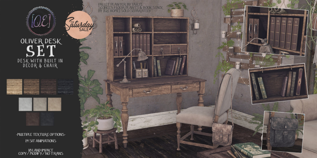 Oliver Desk Decor Set	&lt;a href=&quot;http://maps.secondlife.com/secondlife/Calisto/124/124/27&quot;&gt;Teleport&lt;/a&gt;