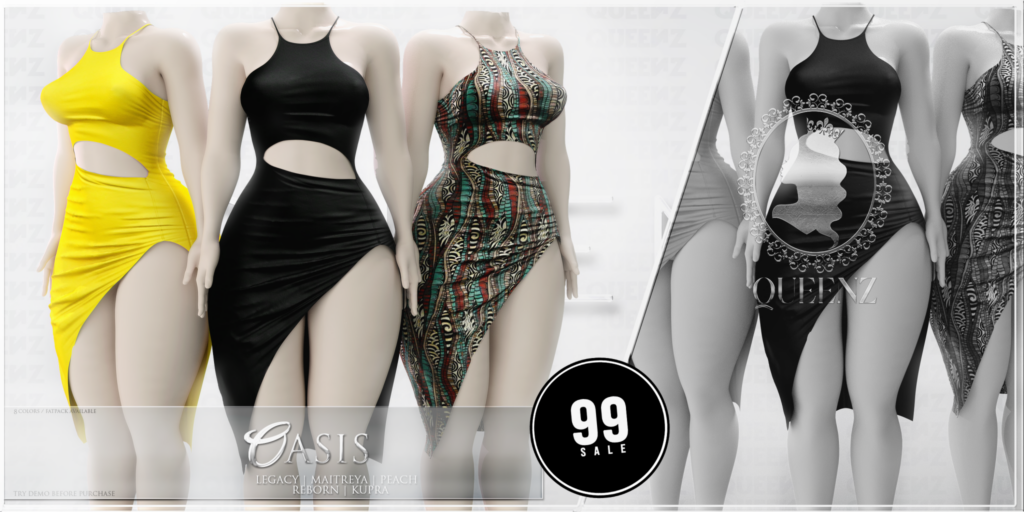 Oasis Dress - Inithium/Legacy/Maitreya/Peach/Reborn