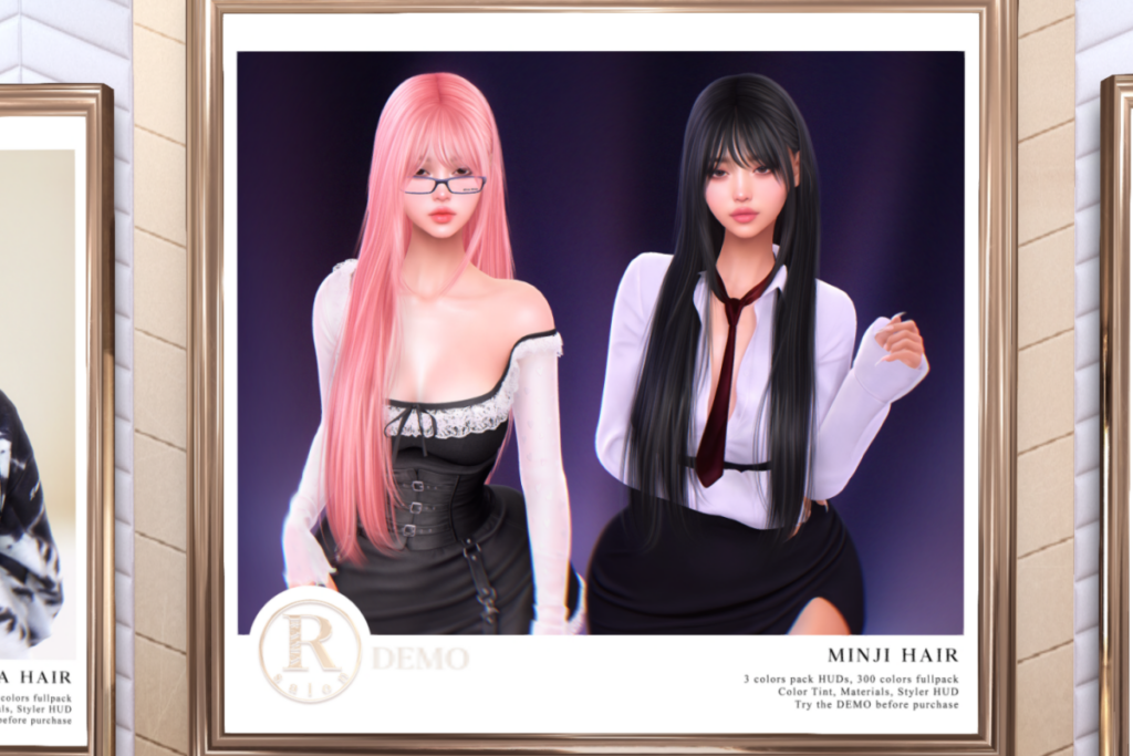 Minji Hair, L$355 each/L$955 FP