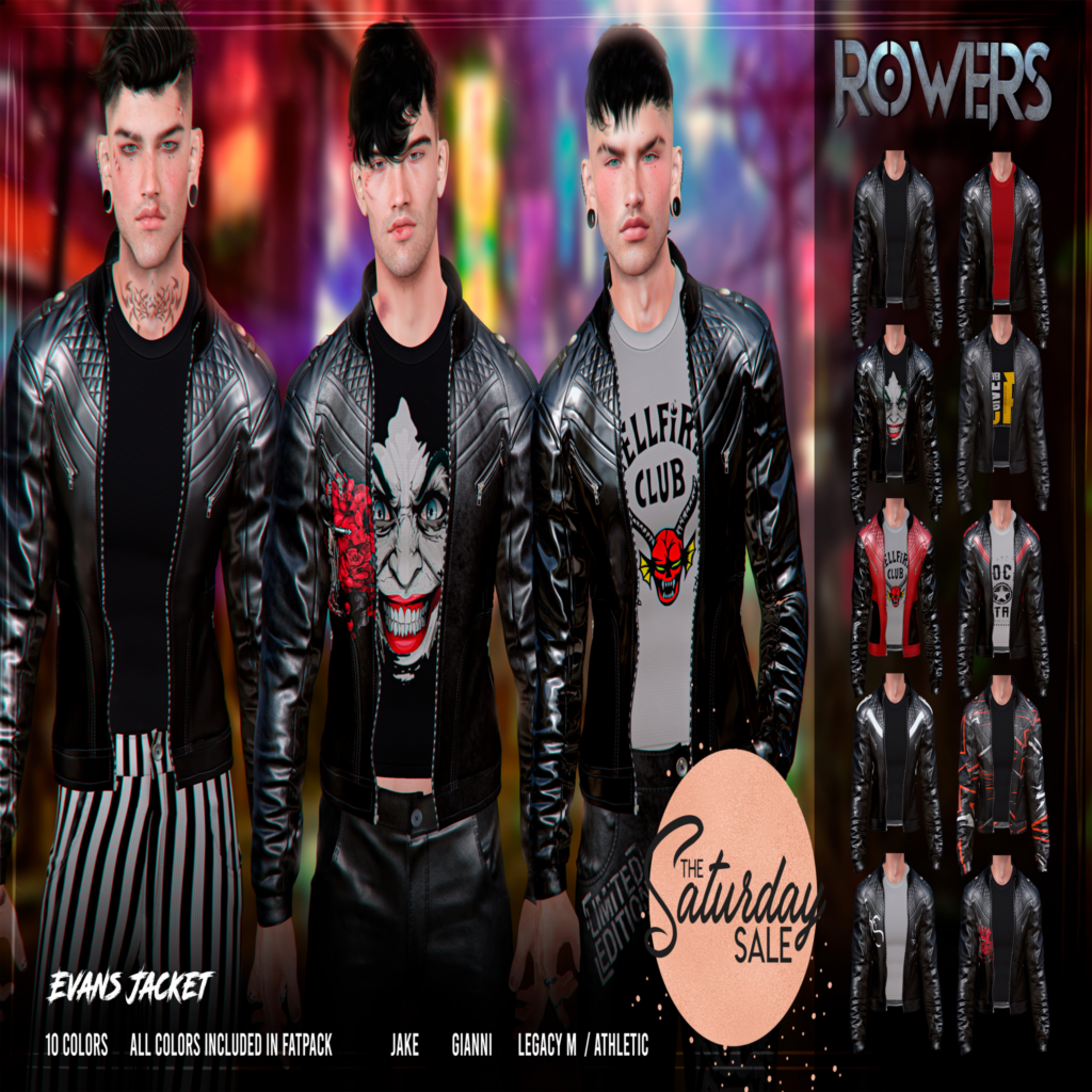 Evans Jacket - Gianni/Jake/Legacy/+mods	&lt;a href=&quot;http://maps.secondlife.com/secondlife/Rosehaven/196/127/2501&quot;&gt;Teleport&lt;/a&gt;