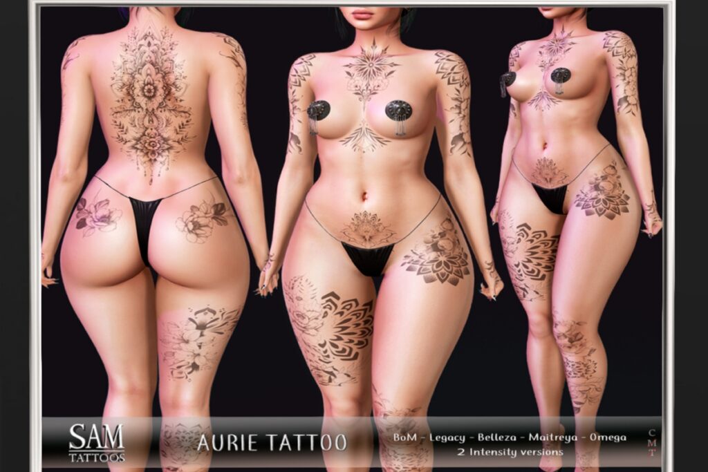 Aurie Tattoo - BOM/Belleza/Legacy/Maitreya/Omega, L$275