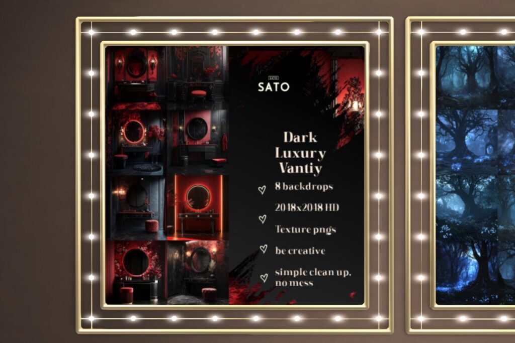 Dark Luxury Vanity Backdrops, L$180