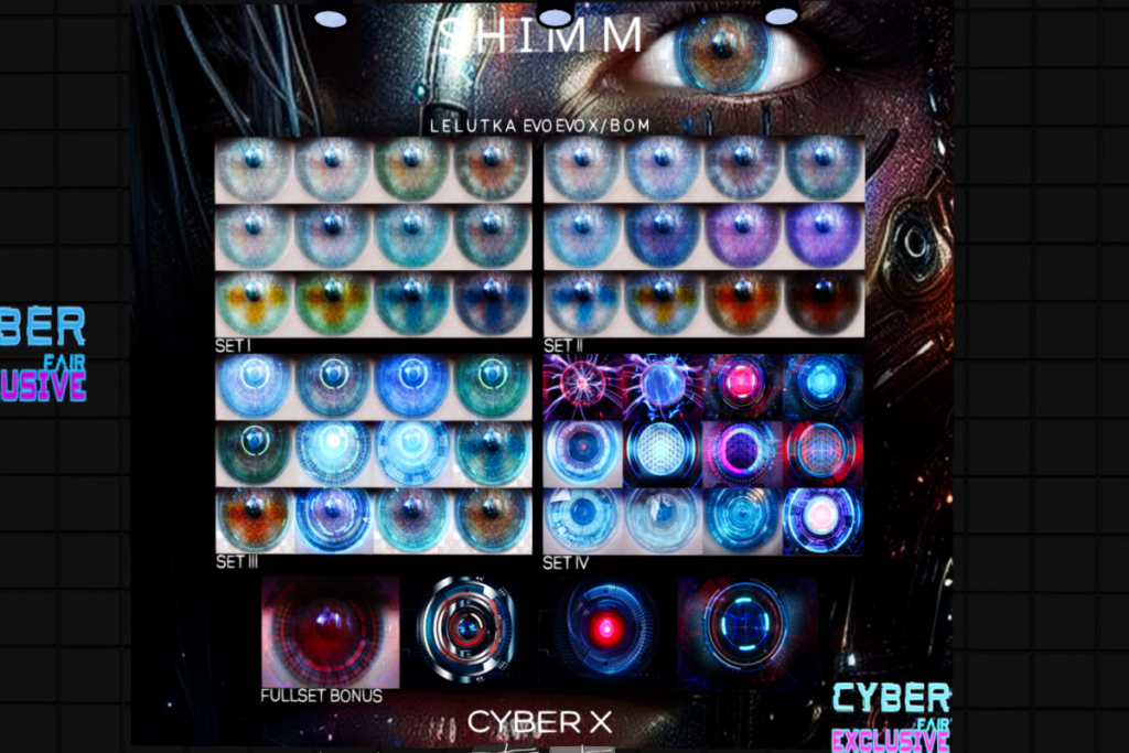 Cyber X Eyes - BOM/Evo/EvoX, L$288 each/L$1000 FP