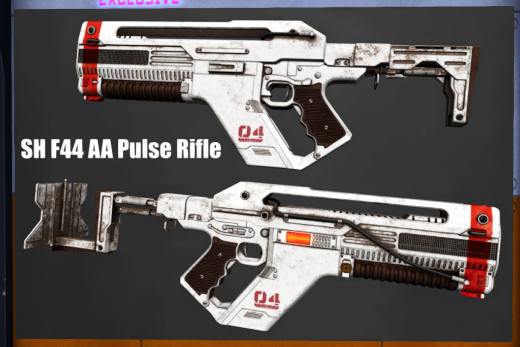 SH F44 AA Pulse Rifle Prop &amp; Skins, L$50-L$600 each