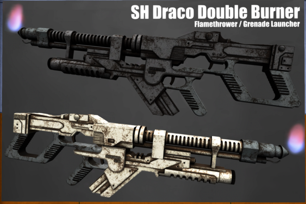 SH Draco Double Burner Prop &amp; Skins, L$50-L$600 each