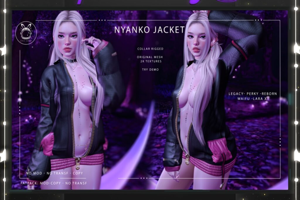 Nyanko Jacket - Legacy/MaitreyaX/Reborn/+mods, L$250 each/L$1250 FP