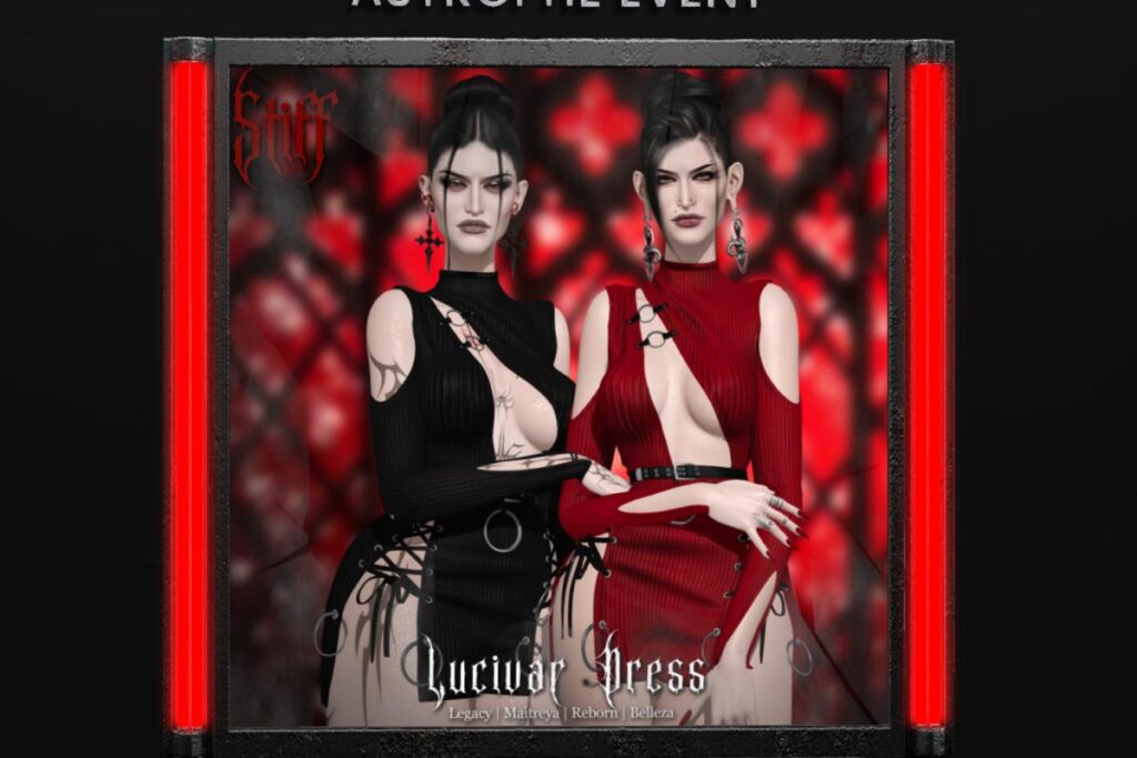 Lucivar Dress - Belleza/Legacy/Maitreya/Reborn/+mods, L$250 each/L$1300 FP