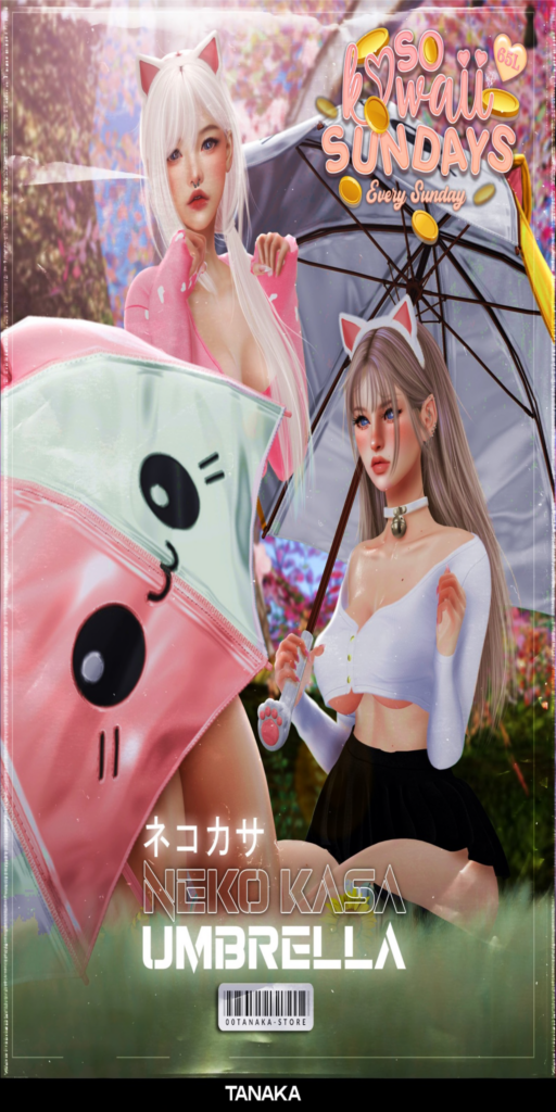 Neko Kasa Umbrella Holdable	&lt;a href=&quot;http://maps.secondlife.com/secondlife/TOKYO%20ZERO/128/74/3187&quot;&gt;Teleport&lt;/a&gt;