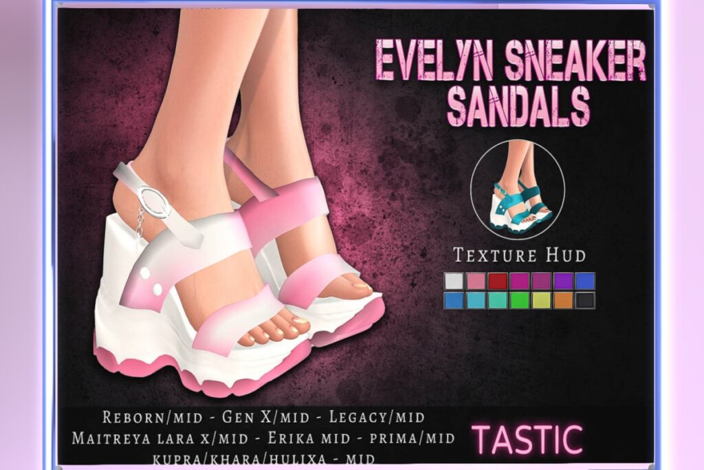 Evelyn Sneaker Sandals - Erika/GenX/Inithium/Legacy/MaitreyaX//Prima/Reborn/+mods, L$125