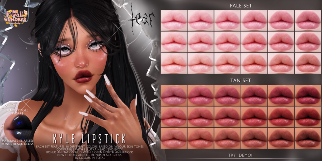 Kyle LIpstick - Evo/EvoX	&lt;a href=&quot;http://maps.secondlife.com/secondlife/Hashira/150/190/3&quot;&gt;Teleport&lt;/a&gt;