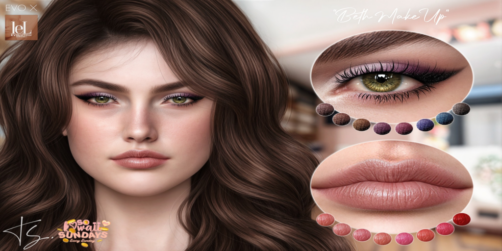 Beth Makeup - EvoX	&lt;a href=&quot;http://maps.secondlife.com/secondlife/Angel%20Dreams/213/221/812&quot;&gt;Teleport&lt;/a&gt;