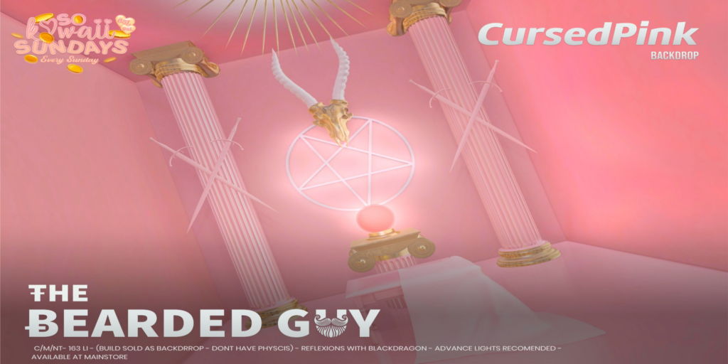 Cursed Pink Backdrop	&lt;a href=&quot;http://maps.secondlife.com/secondlife/Moonwall/169/121/32&quot;&gt;Teleport&lt;/a&gt;