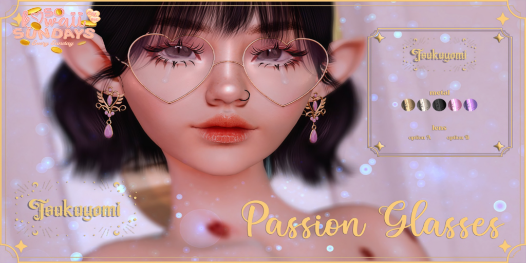 Passion Glasses	&lt;a href=&quot;http://maps.secondlife.com/secondlife/Crocus%20Island/52/45/25&quot;&gt;Teleport&lt;/a&gt;