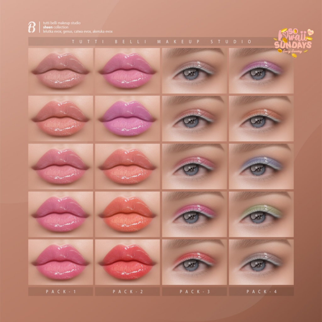 Sheen Collection Cosmetics - AkX/CatwaX/EvoX/Genus	&lt;a href=&quot;http://maps.secondlife.com/secondlife/Malkine/110/166/293&quot;&gt;Teleport&lt;/a&gt;