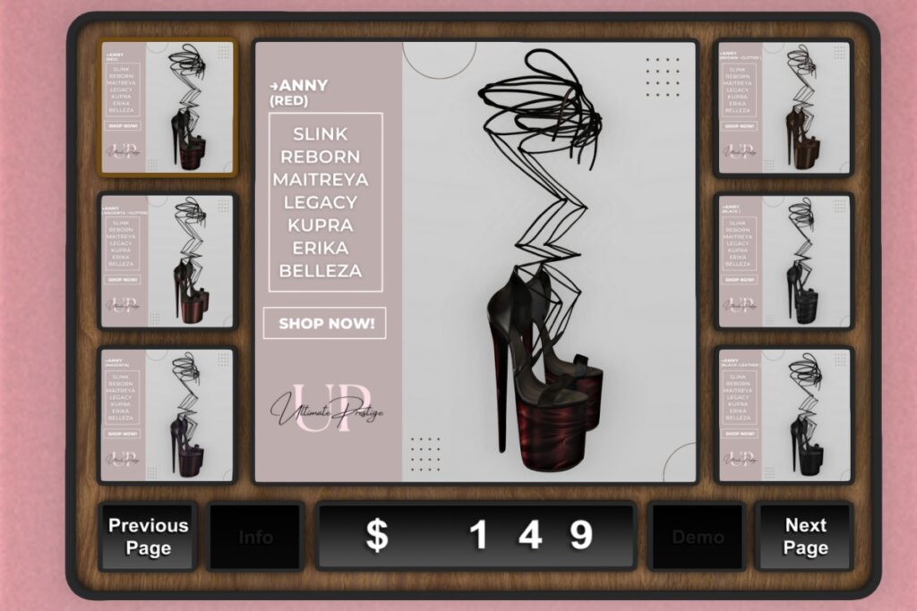 Anny Heels - BellezaOG/Erika/Inithium/Legacy/Maitreya/Reborn/Slink, L$149 each/L$450 FP