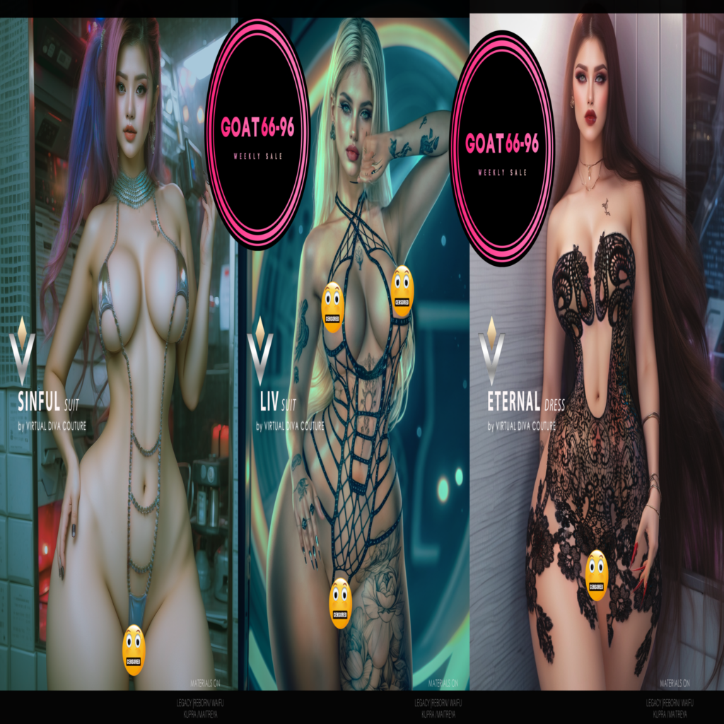 Sinful Suit, Liv Suit and Eternal Dress - Inithium/Legacy/Maitreya/Reborn/+mods