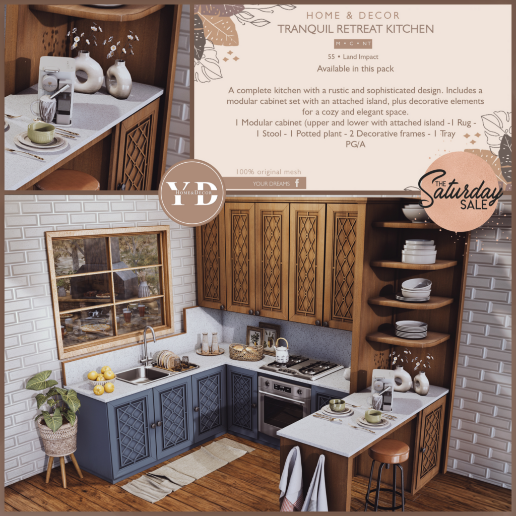 Tranquil Retreat Kitchen Decor Set	&lt;a href=&quot;http://maps.secondlife.com/secondlife/Your%20Dreams/40/130/23&quot;&gt;Teleport&lt;/a&gt;