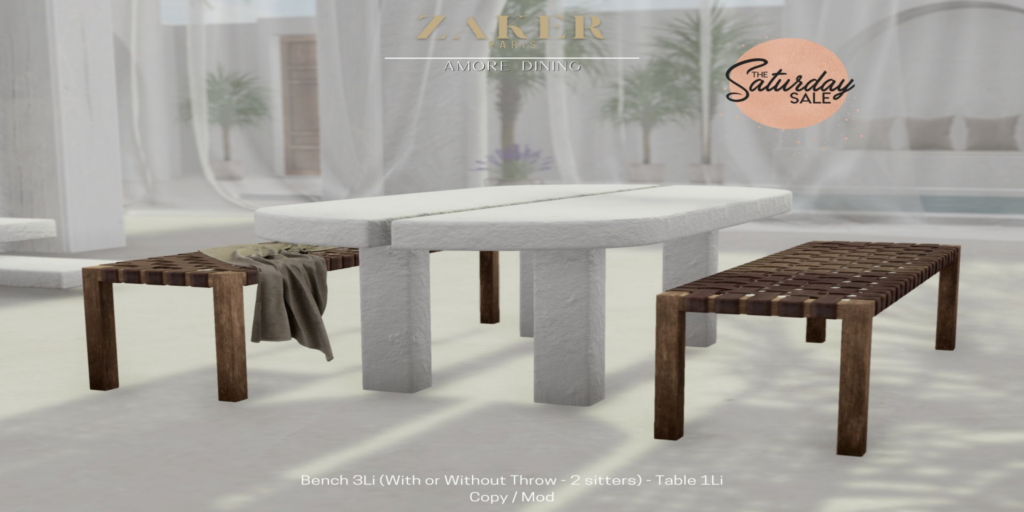 Amore Dining Set	&lt;a href=&quot;http://maps.secondlife.com/secondlife/Zaker/76/165/22&quot;&gt;Teleport&lt;/a&gt;